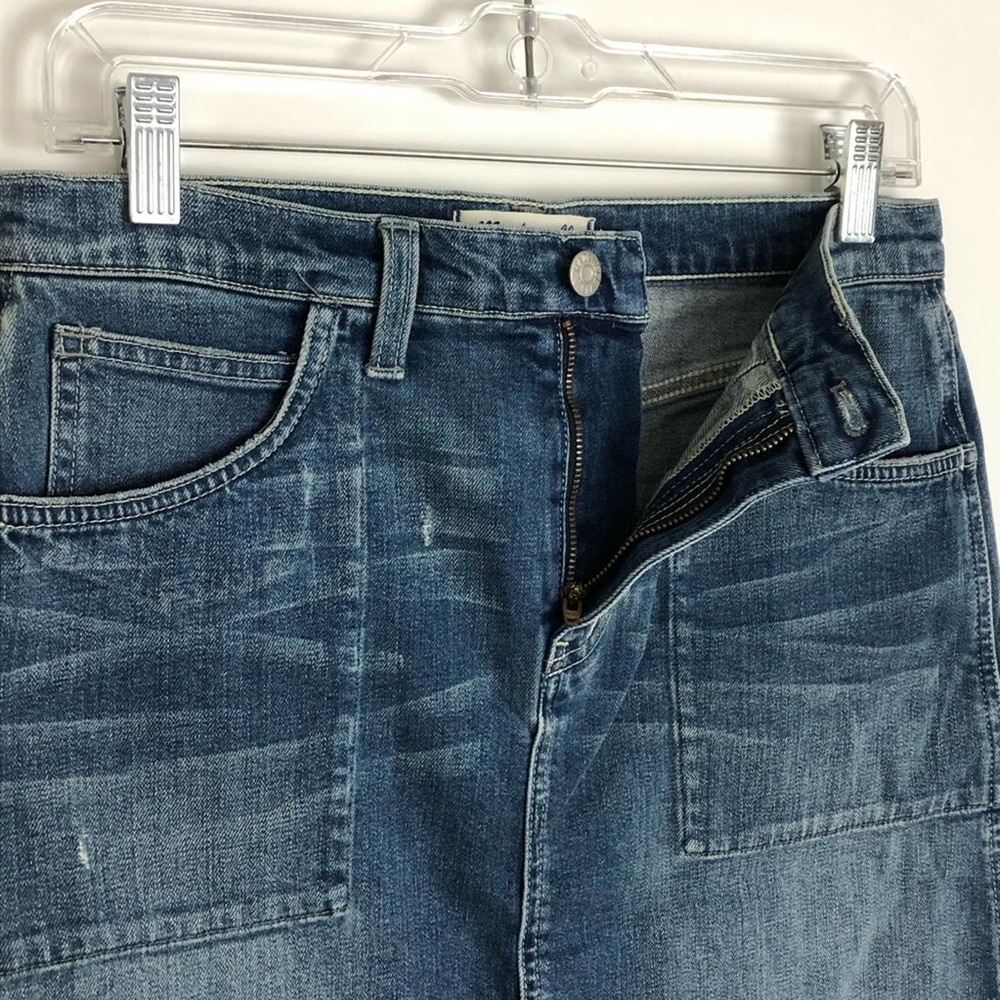 New Madewell Released Raw Edge Hem Denim Skirt B8647 Size 28 - Picture 4 of 7